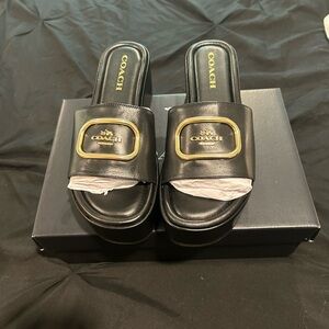 Coach Eloise leather sandal